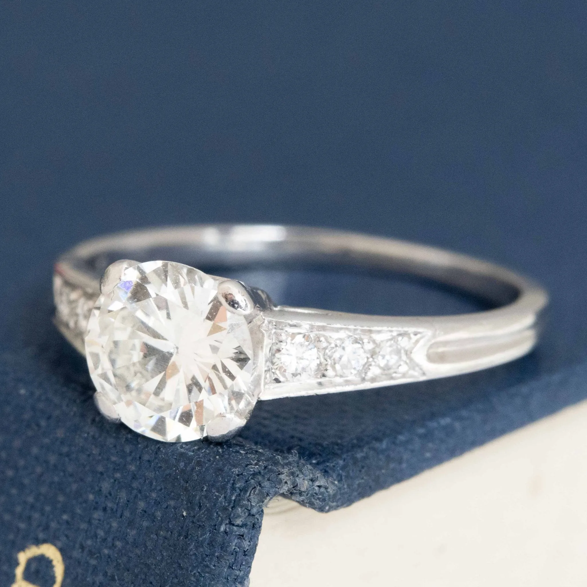 1.18ctw Vintage Round Diamond Wedding Set by Tiffany & Co.