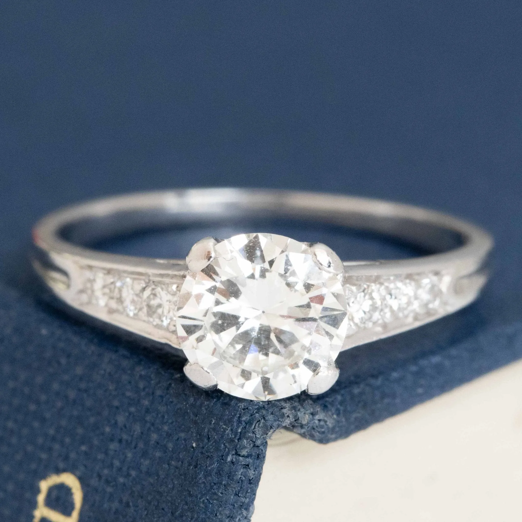 1.18ctw Vintage Round Diamond Wedding Set by Tiffany & Co.