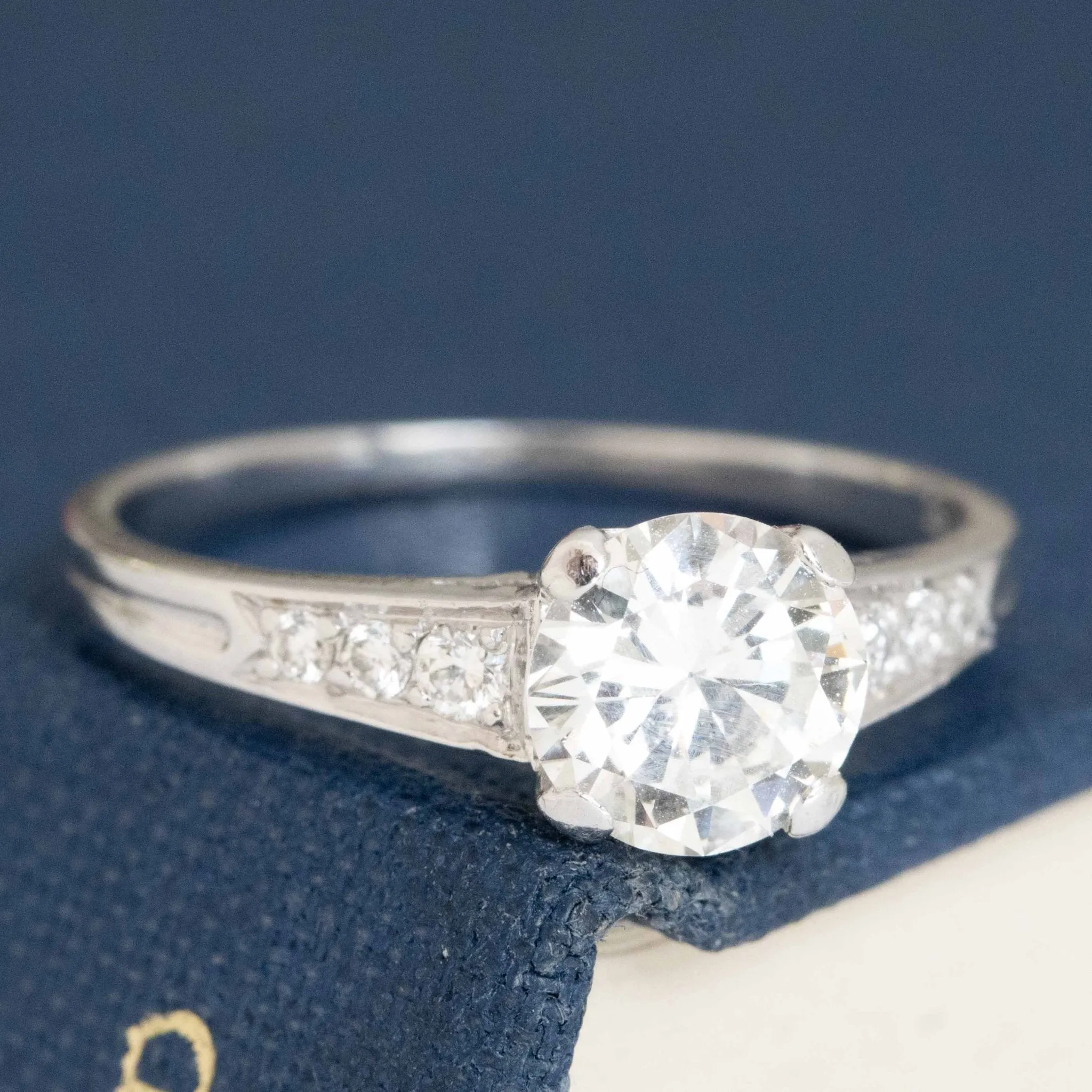 1.18ctw Vintage Round Diamond Wedding Set by Tiffany & Co.