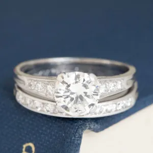 1.18ctw Vintage Round Diamond Wedding Set by Tiffany & Co.