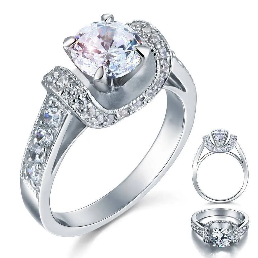 1.25 Carat Created Diamond Wedding Engagement Ring