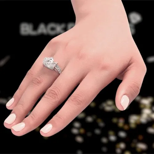 1.25 Carat Created Diamond Wedding Engagement Ring