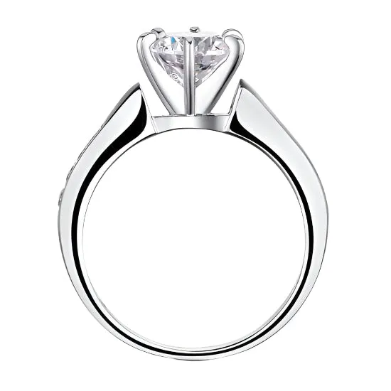 1.25 Carat Round Cut Created Diamond Wedding Engagement Ring