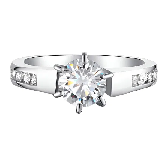 1.25 Carat Round Cut Created Diamond Wedding Engagement Ring