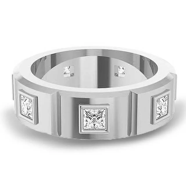 1.25 ctw Princess Cut Diamond Eternity Band