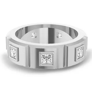 1.25 ctw Princess Cut Diamond Eternity Band