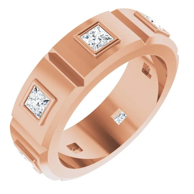 1.25 ctw Princess Cut Diamond Eternity Band