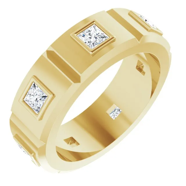 1.25 ctw Princess Cut Diamond Eternity Band