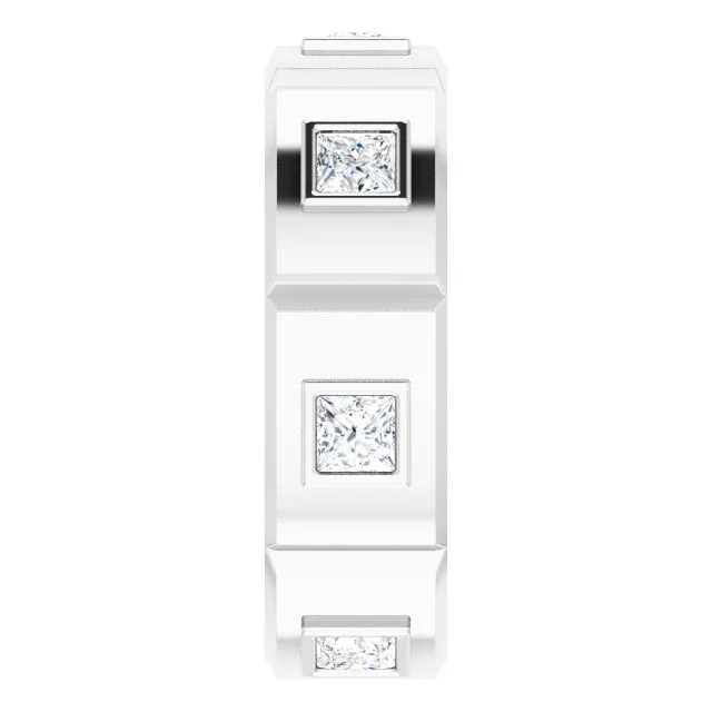1.25 ctw Princess Cut Diamond Eternity Band