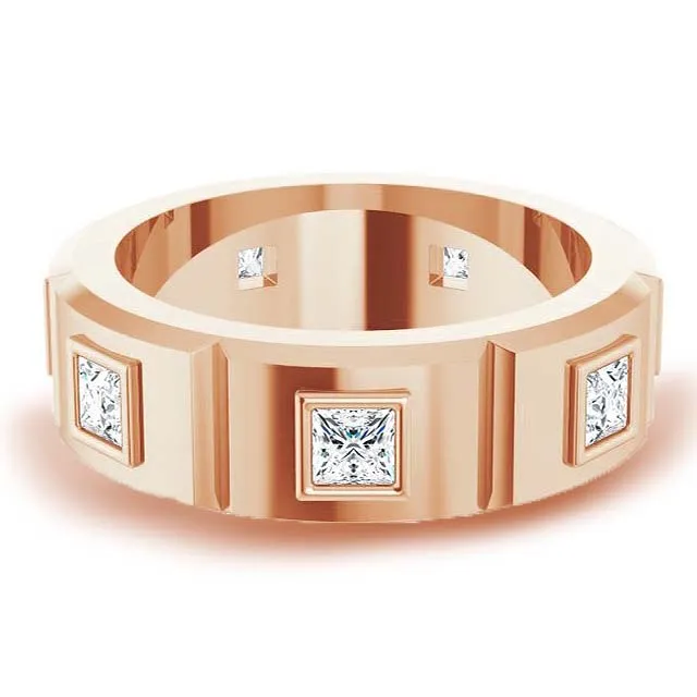 1.25 ctw Princess Cut Diamond Eternity Band