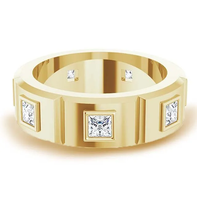 1.25 ctw Princess Cut Diamond Eternity Band
