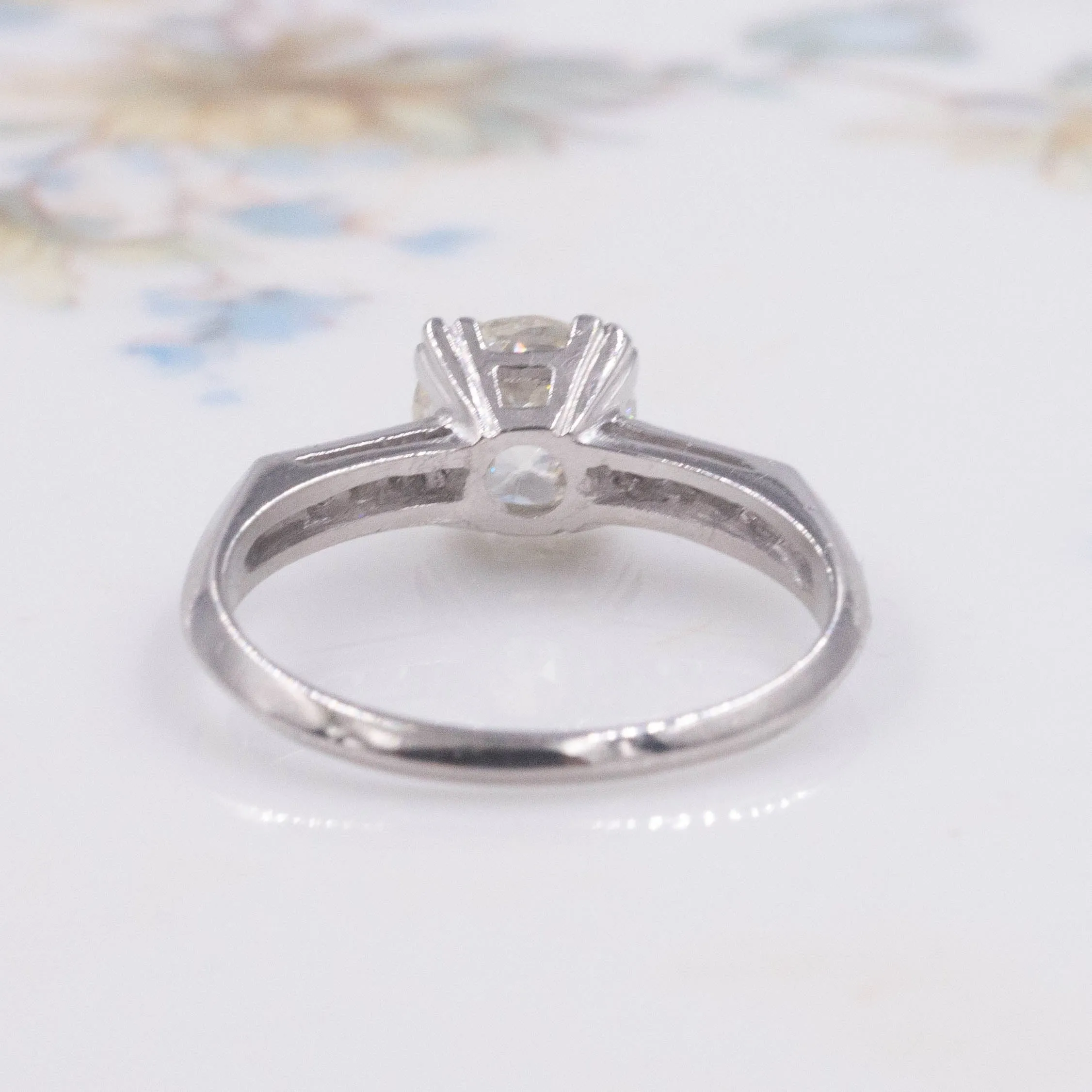 1.28 Carat Old European Diamond Ring c1940