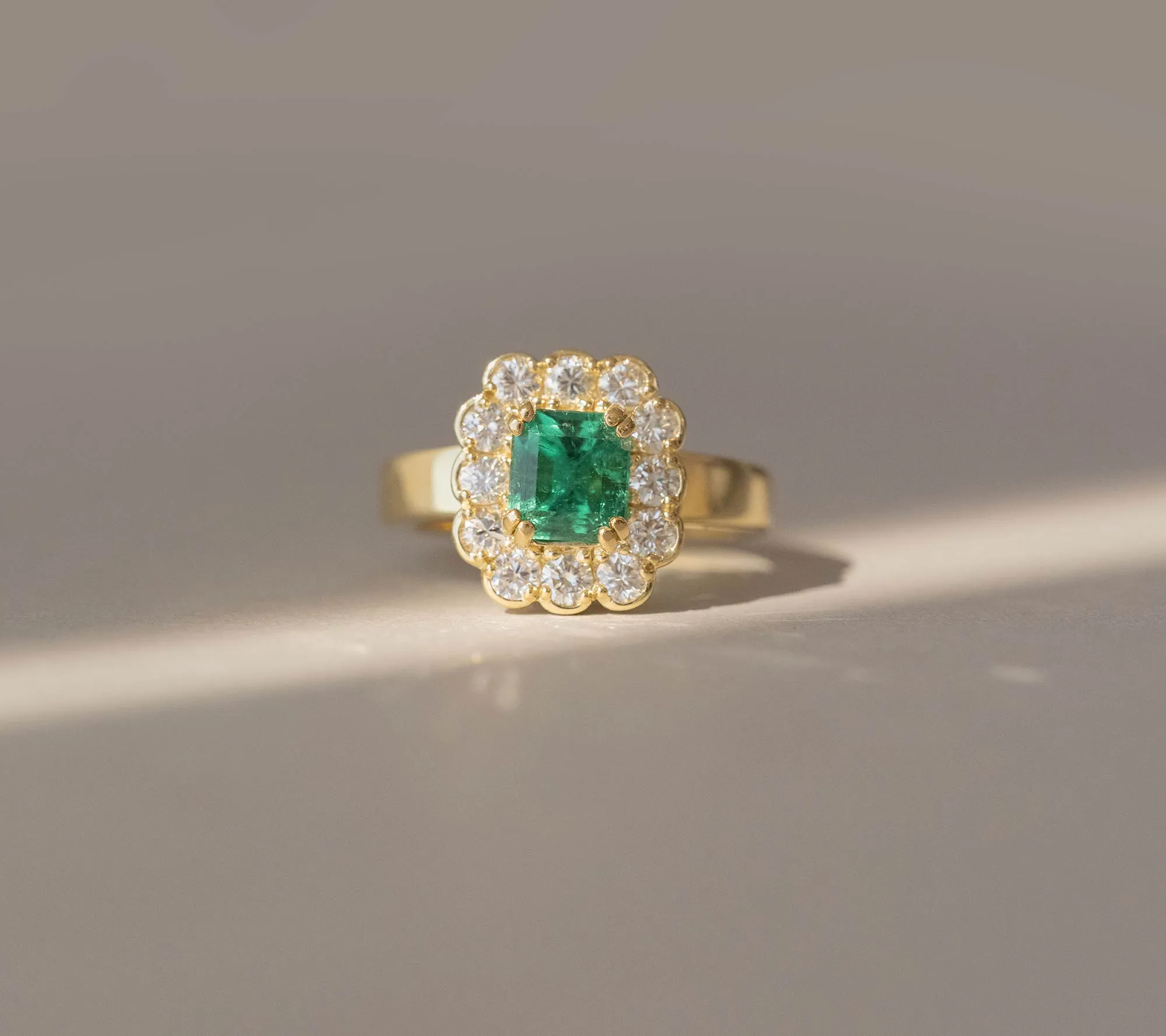 1.36 ct. Natural Emerald Ring