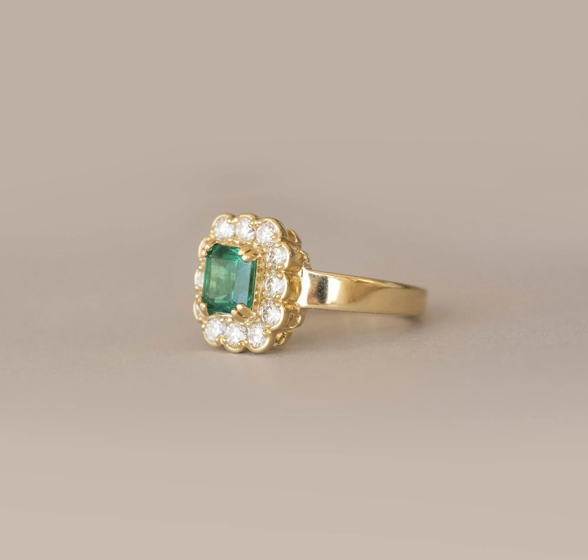 1.36 ct. Natural Emerald Ring