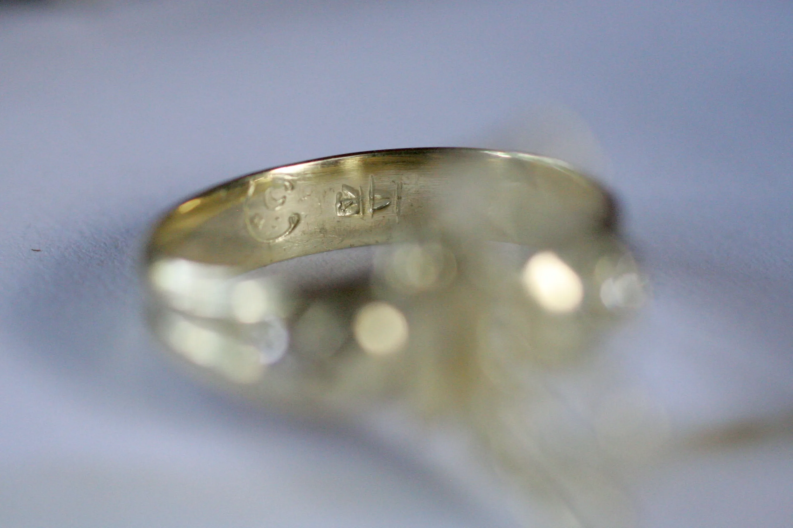 14k Gold and Diamond Knitting Ring