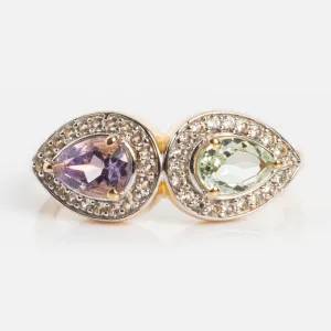 14k Pastel Amethyst Toi et Moi Ring