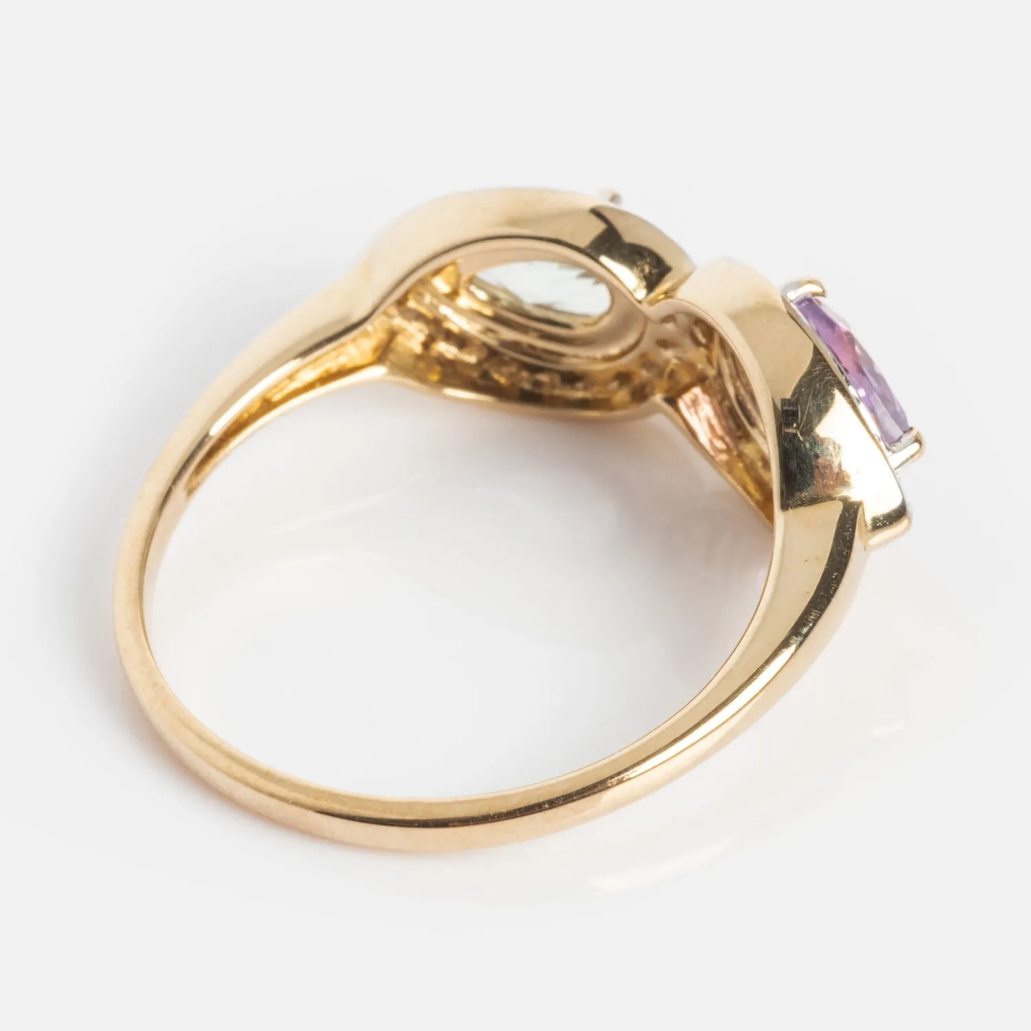 14k Pastel Amethyst Toi et Moi Ring