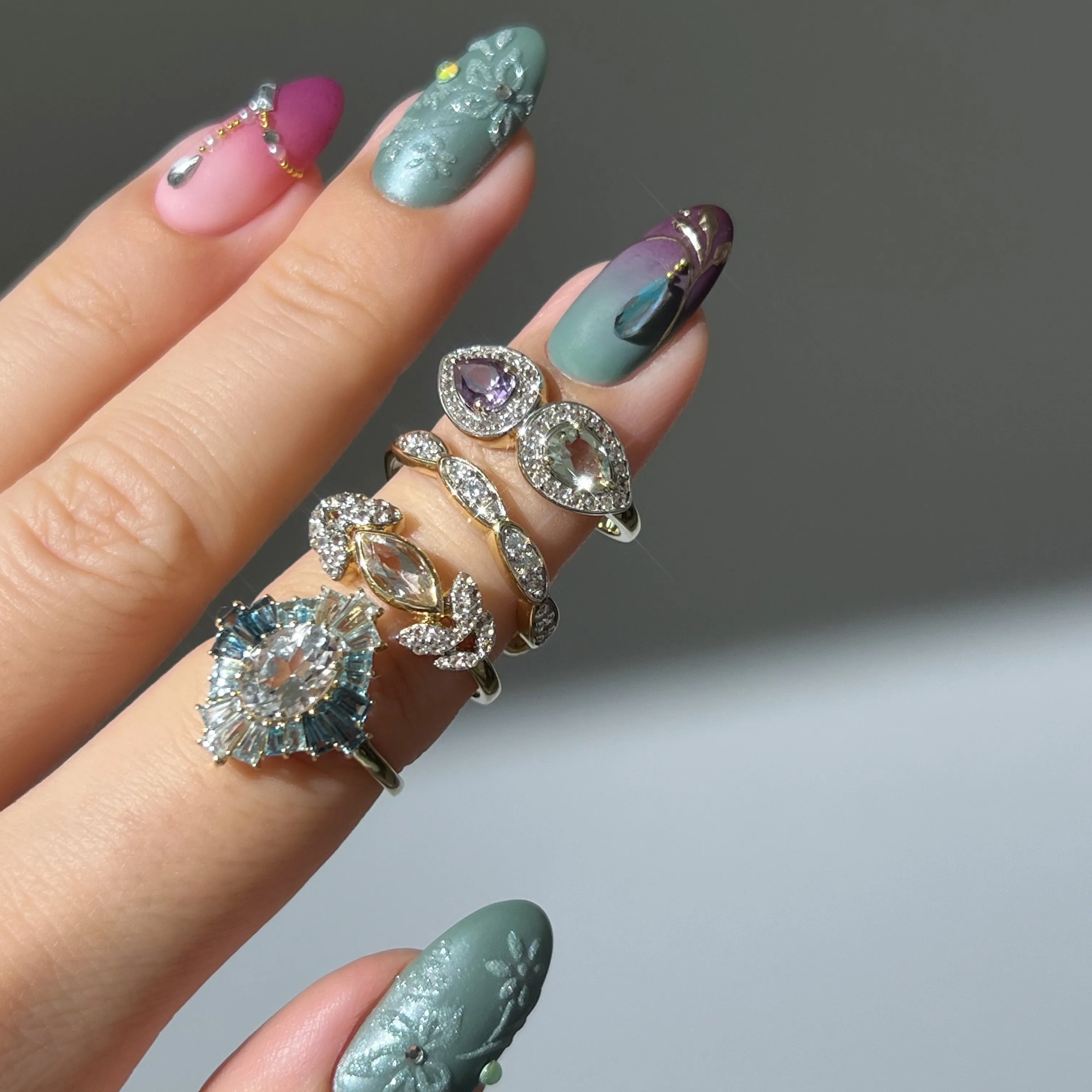 14k Pastel Amethyst Toi et Moi Ring