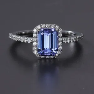 14K White Gold Tanzanite and Diamond Ring 1.80 Carats*