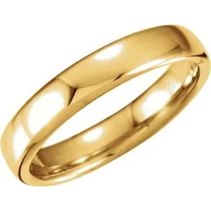 14K Yellow 4.5 mm European Half Round Band Size 13