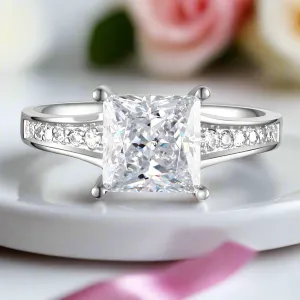 1.5 Ct Princes Cut Solid Wedding Promise Engagement Ring