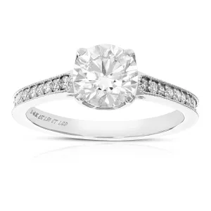 1.50 cttw Lab Grown Diamond Engagement Rings in 14K White Gold