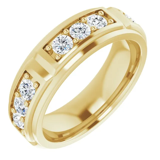 1.50 ctw Prong Set Round Diamond Men's Ring