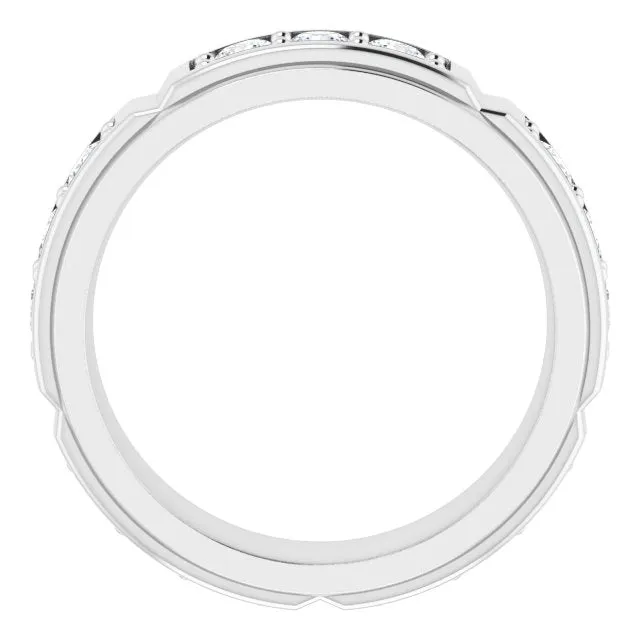 1.50 ctw Prong Set Round Diamond Men's Ring