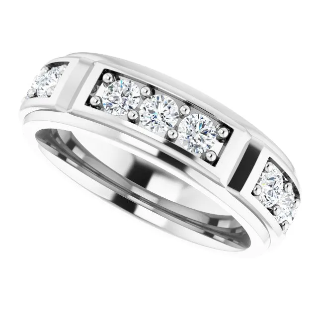 1.50 ctw Prong Set Round Diamond Men's Ring