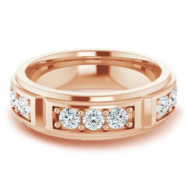 1.50 ctw Prong Set Round Diamond Men's Ring