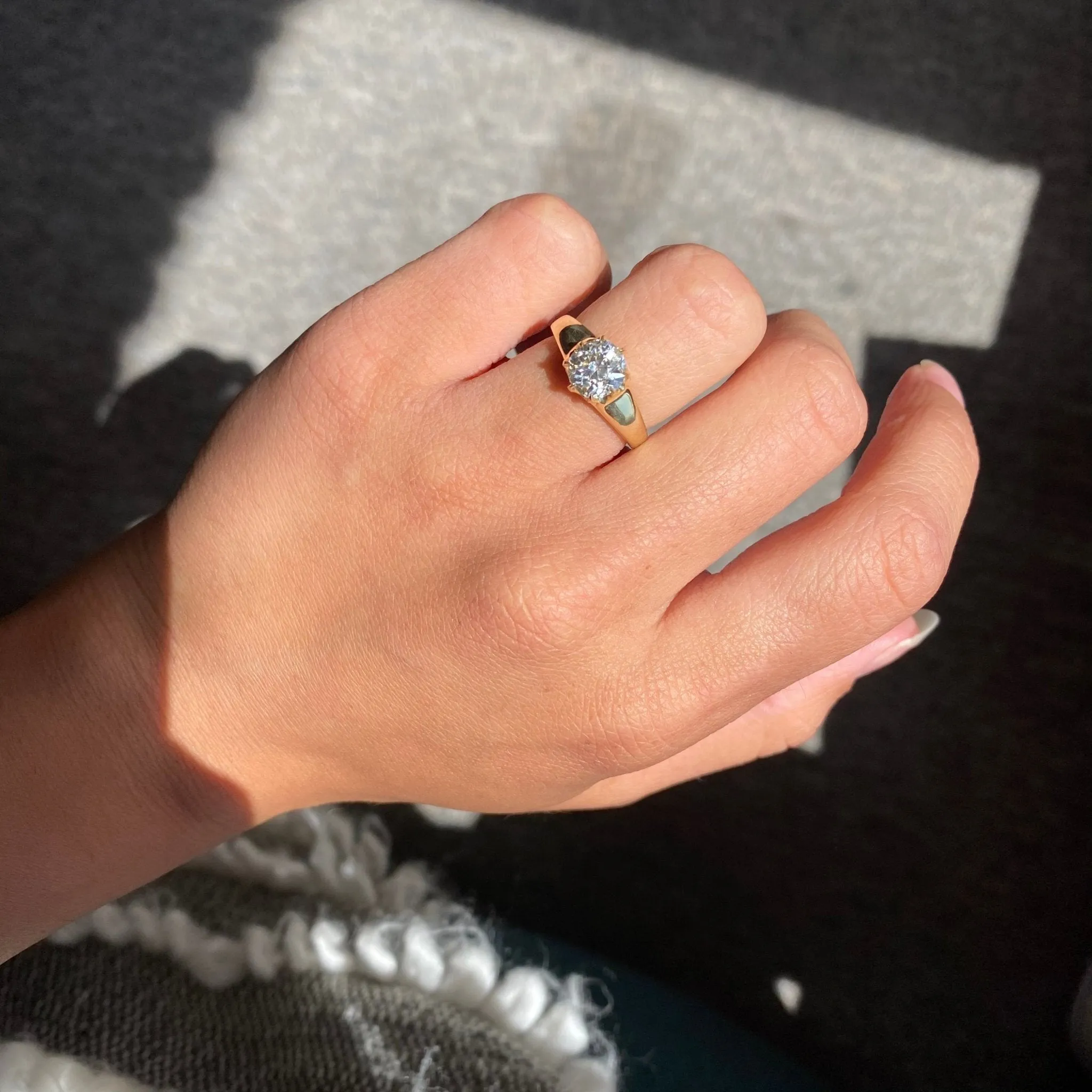 1.50ct Old European Cut Diamond Collet Solitaire, GIA J VS2
