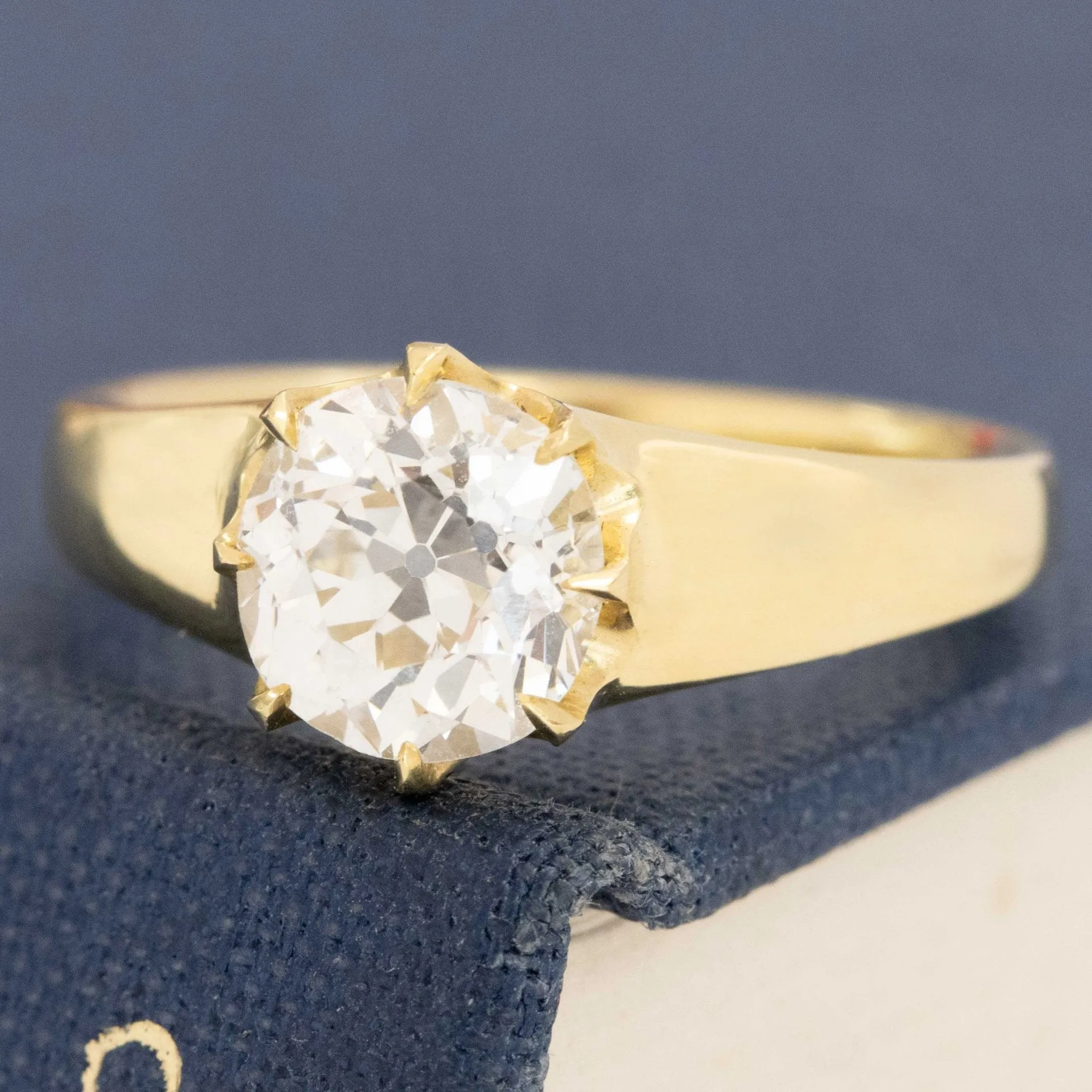 1.50ct Old European Cut Diamond Collet Solitaire, GIA J VS2