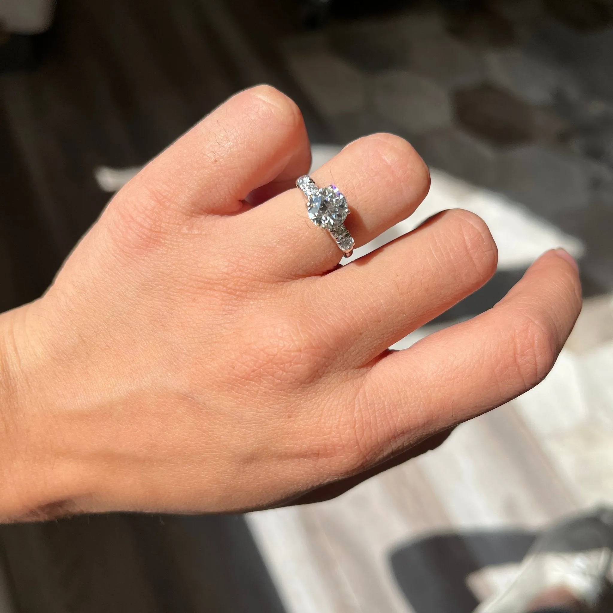 1.50ct Old European Cut Vintage Diamond Ring, GIA J VS1