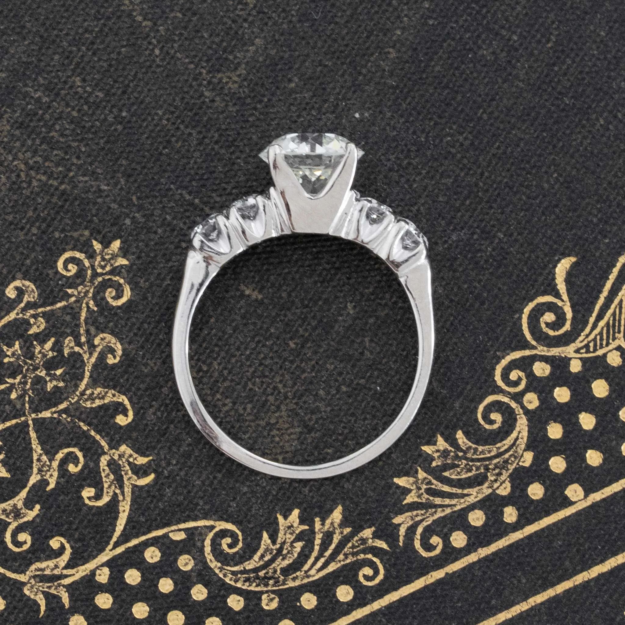 1.50ct Old European Cut Vintage Diamond Ring, GIA J VS1