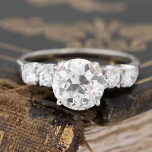 1.50ct Old European Cut Vintage Diamond Ring, GIA J VS1