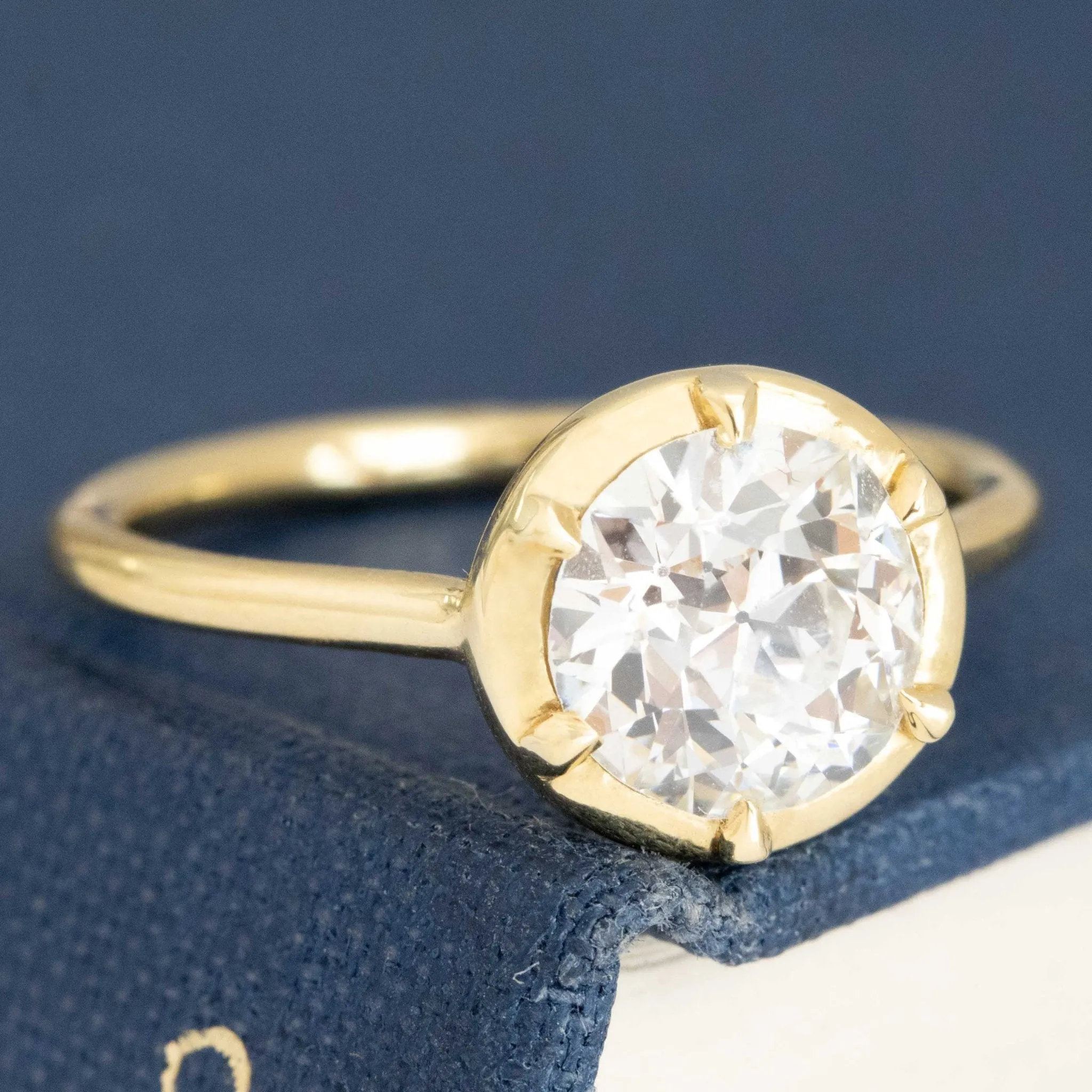 1.54ct Old European Cut Diamond Collet Solitaire, GIA I SI1