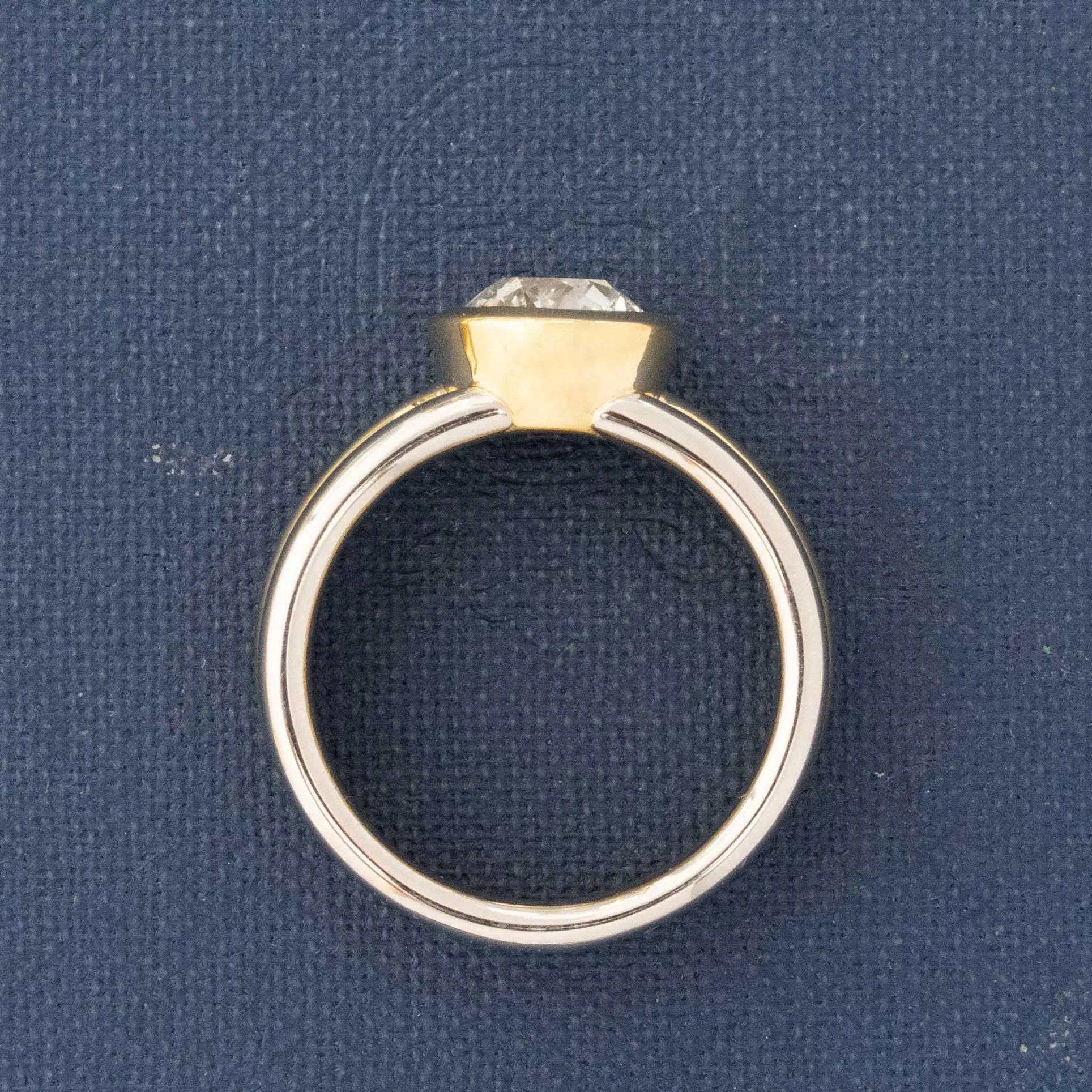1.55ct Old European Cut Diamond Triple Row Solitaire