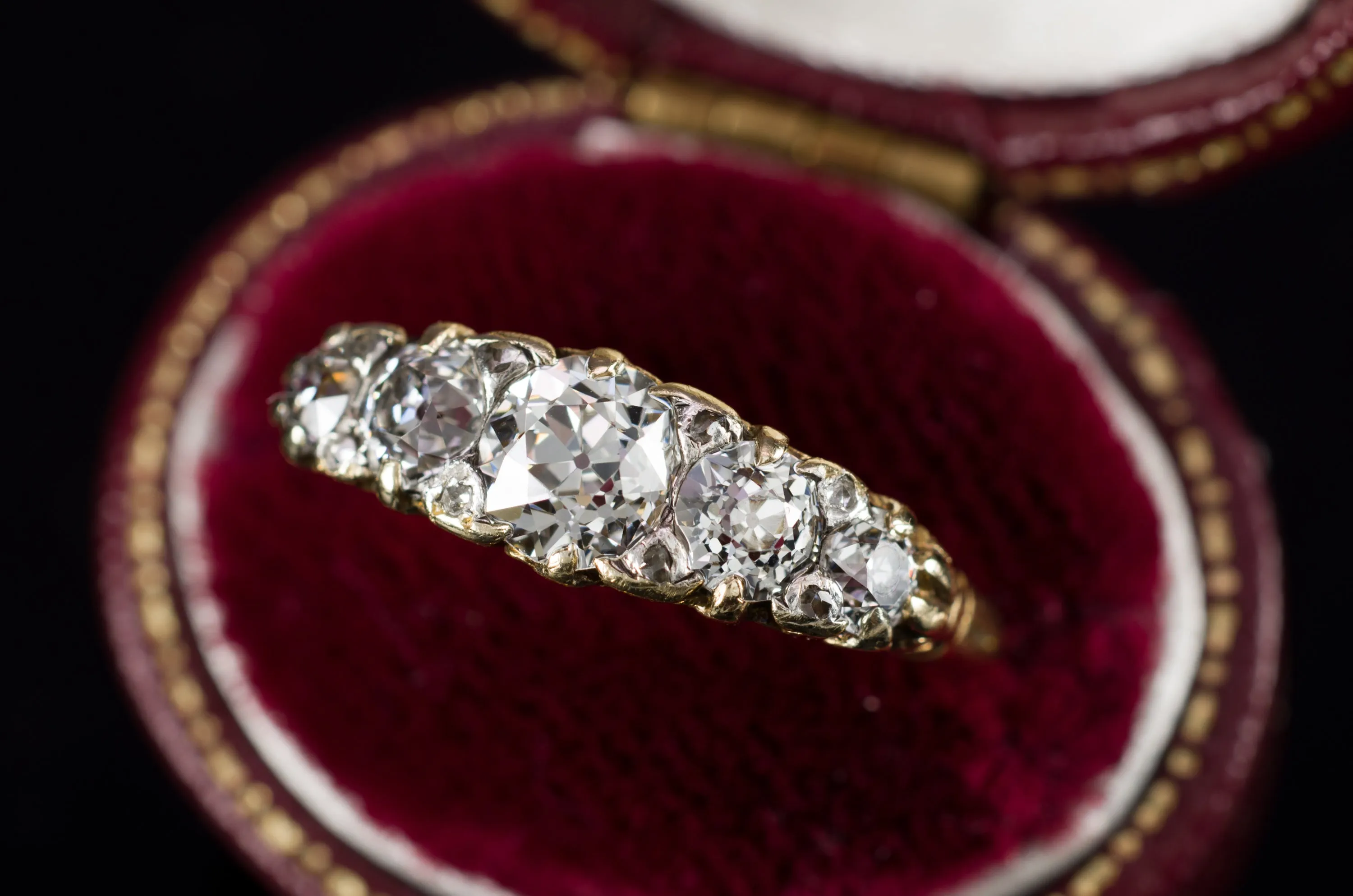 1.57CTW HALF HOOP FIVE STONE DIAMOND BAND
