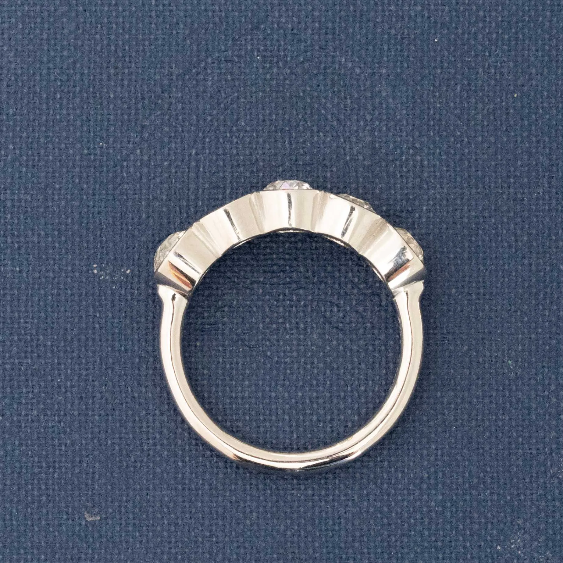 1.78ctw Old European Cut Diamond 5-Stone Bezel Band