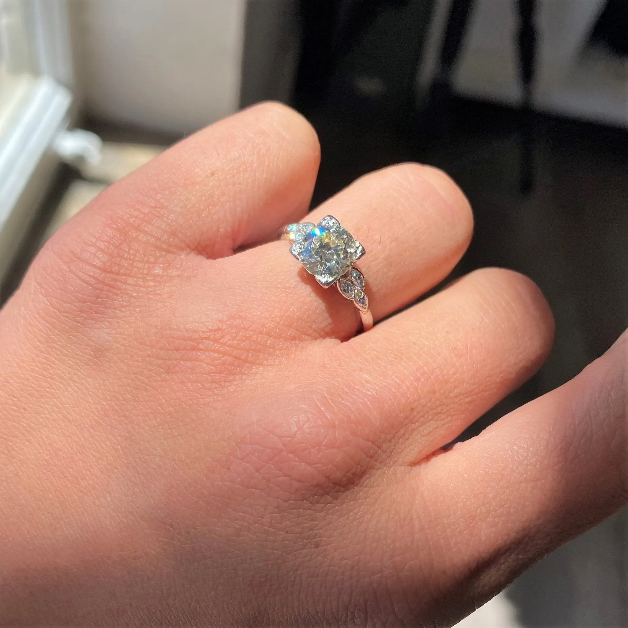 1.80ctw Old European Cut Diamond Solitaire