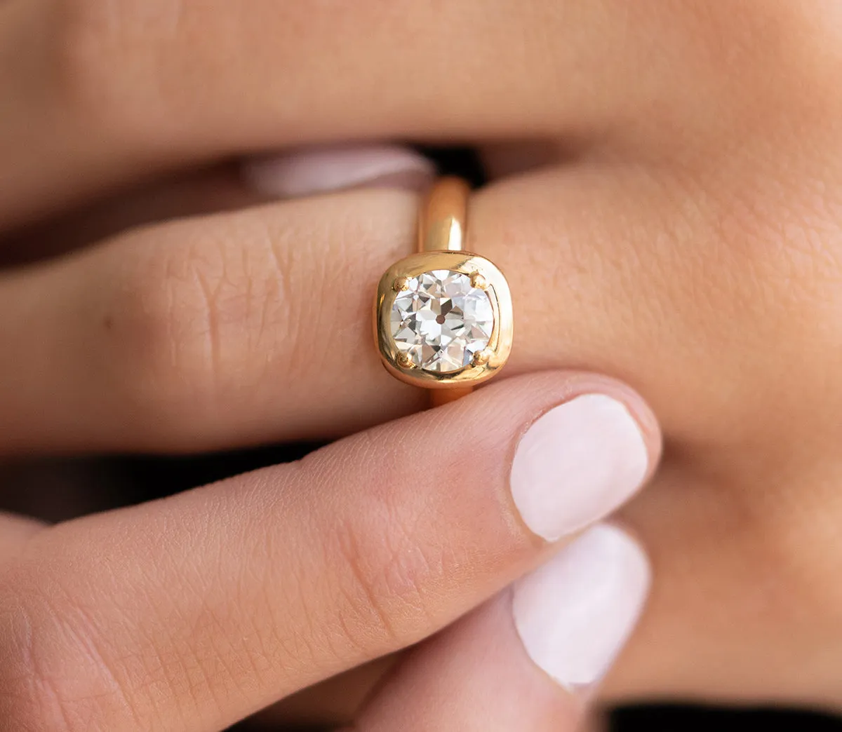1.84 ct. Old European Cut Diamond Ring