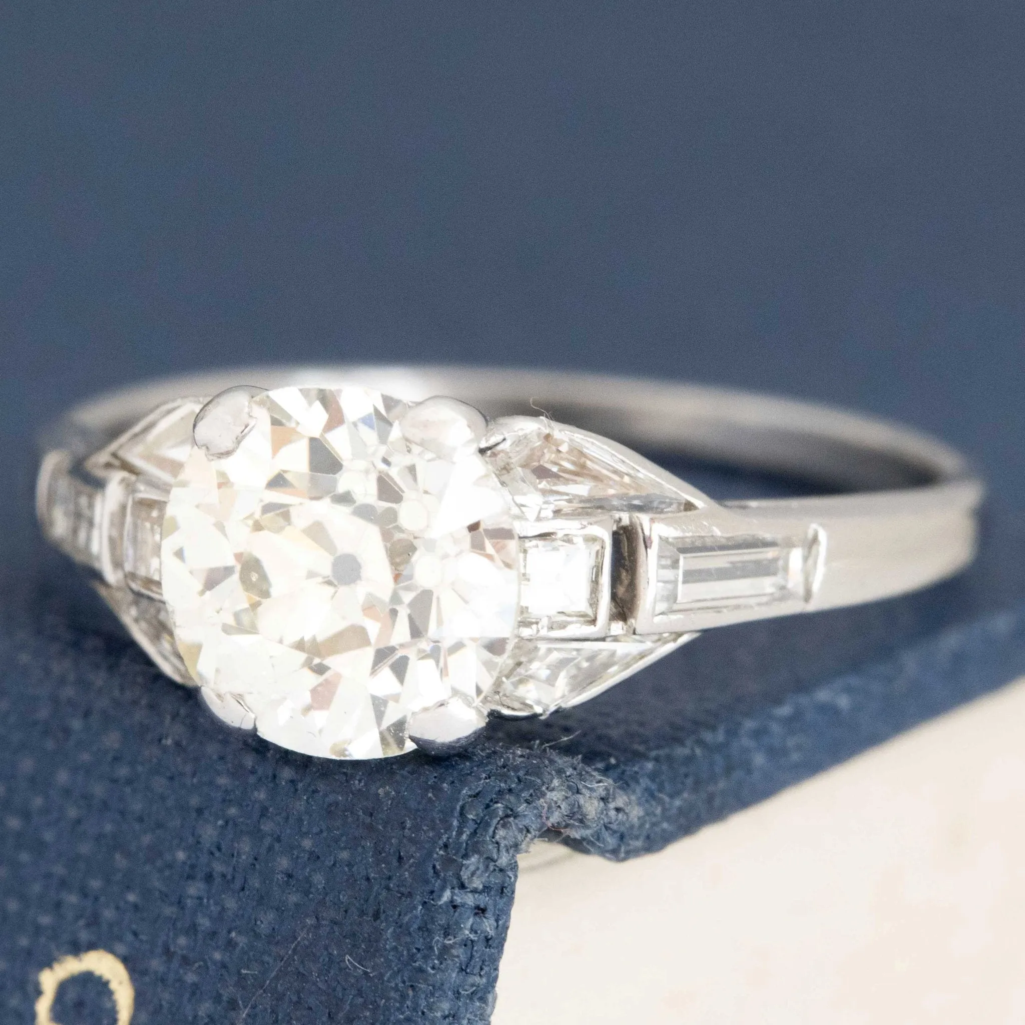 1.86ctw Art Deco Old European Cut Diamond Ring