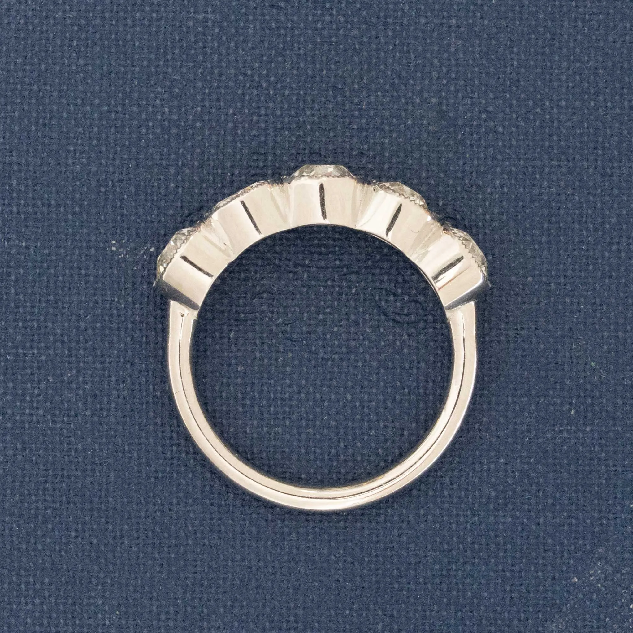 1.91ctw Old European Cut Diamond 5-Stone Bezel Band