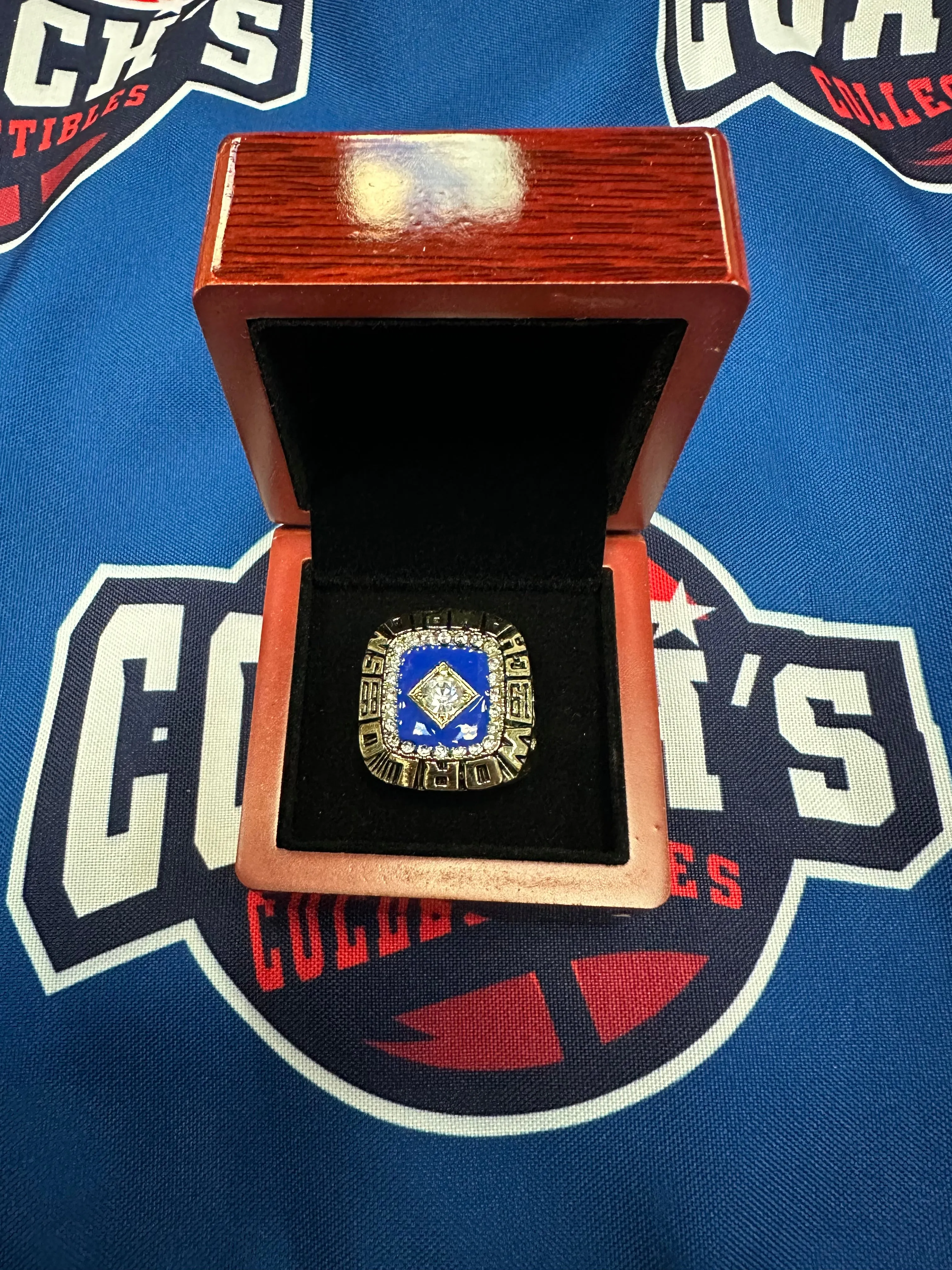 1986 New York Mets Gary Carter Replica World Series Ring w/ Display Box