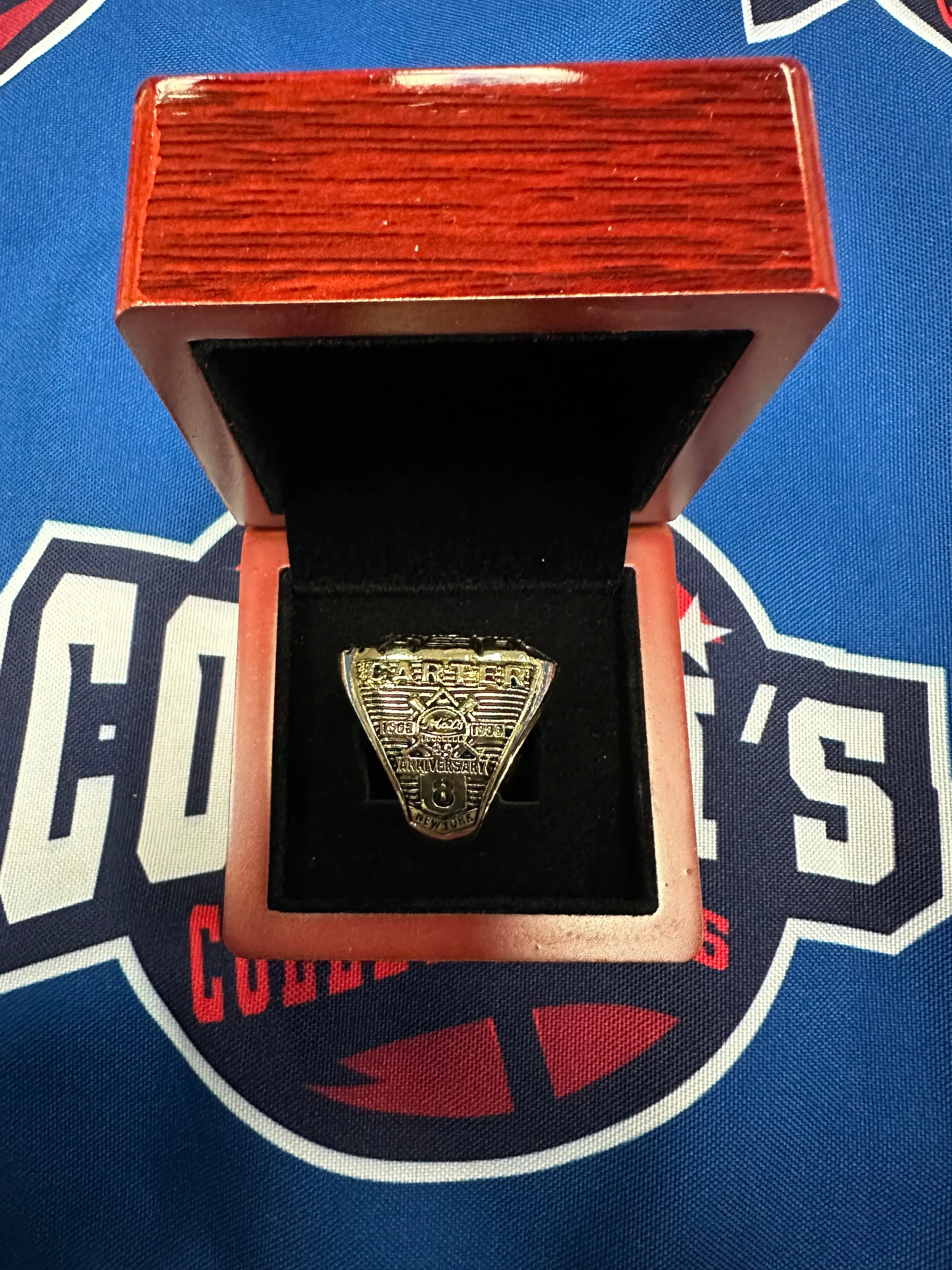 1986 New York Mets Gary Carter Replica World Series Ring w/ Display Box