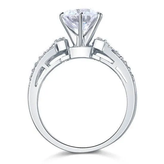 2.0 Ct Diamond Split Shank Engagement Ring