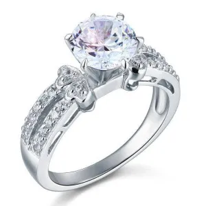 2.0 Ct Diamond Split Shank Engagement Ring