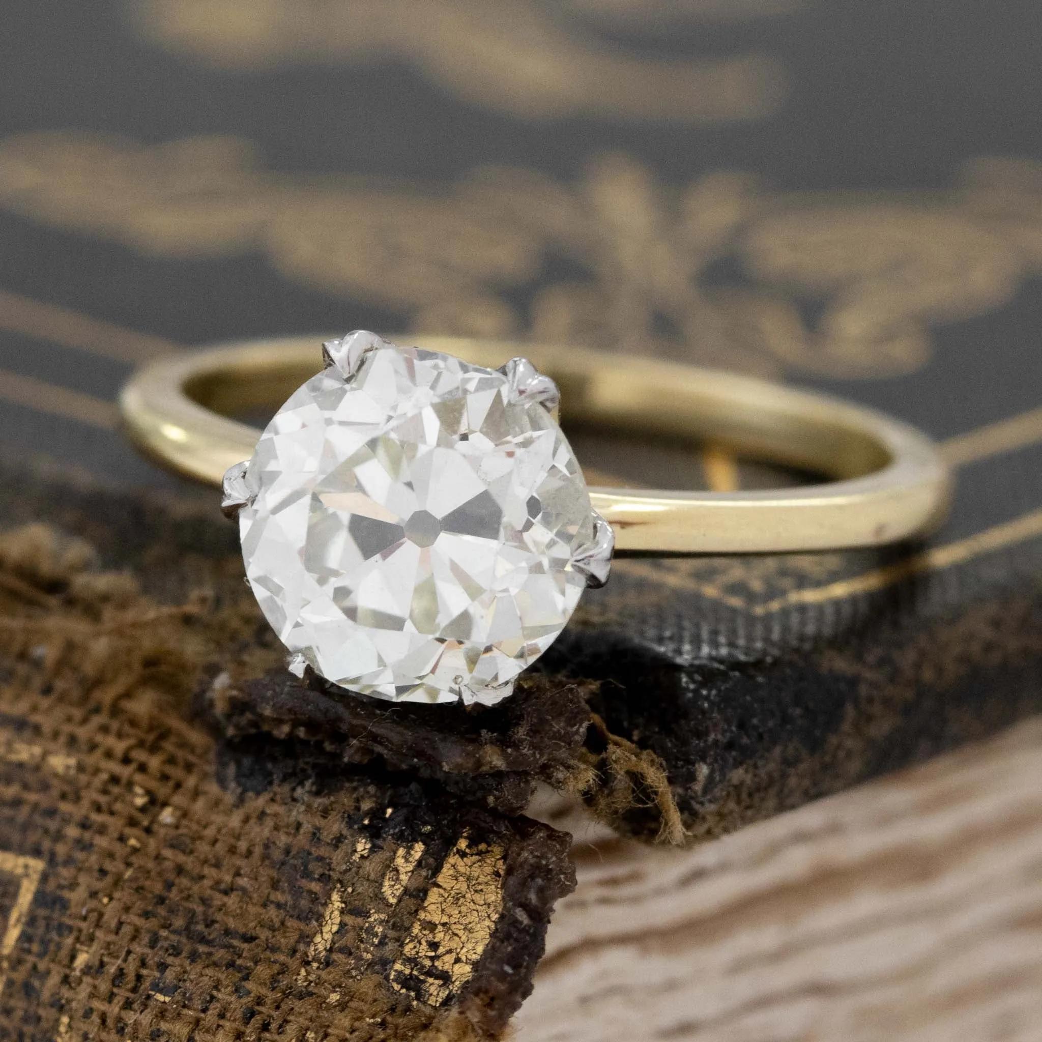 2.19ct Old European Cut Diamond Solitaire, GIA N VS2