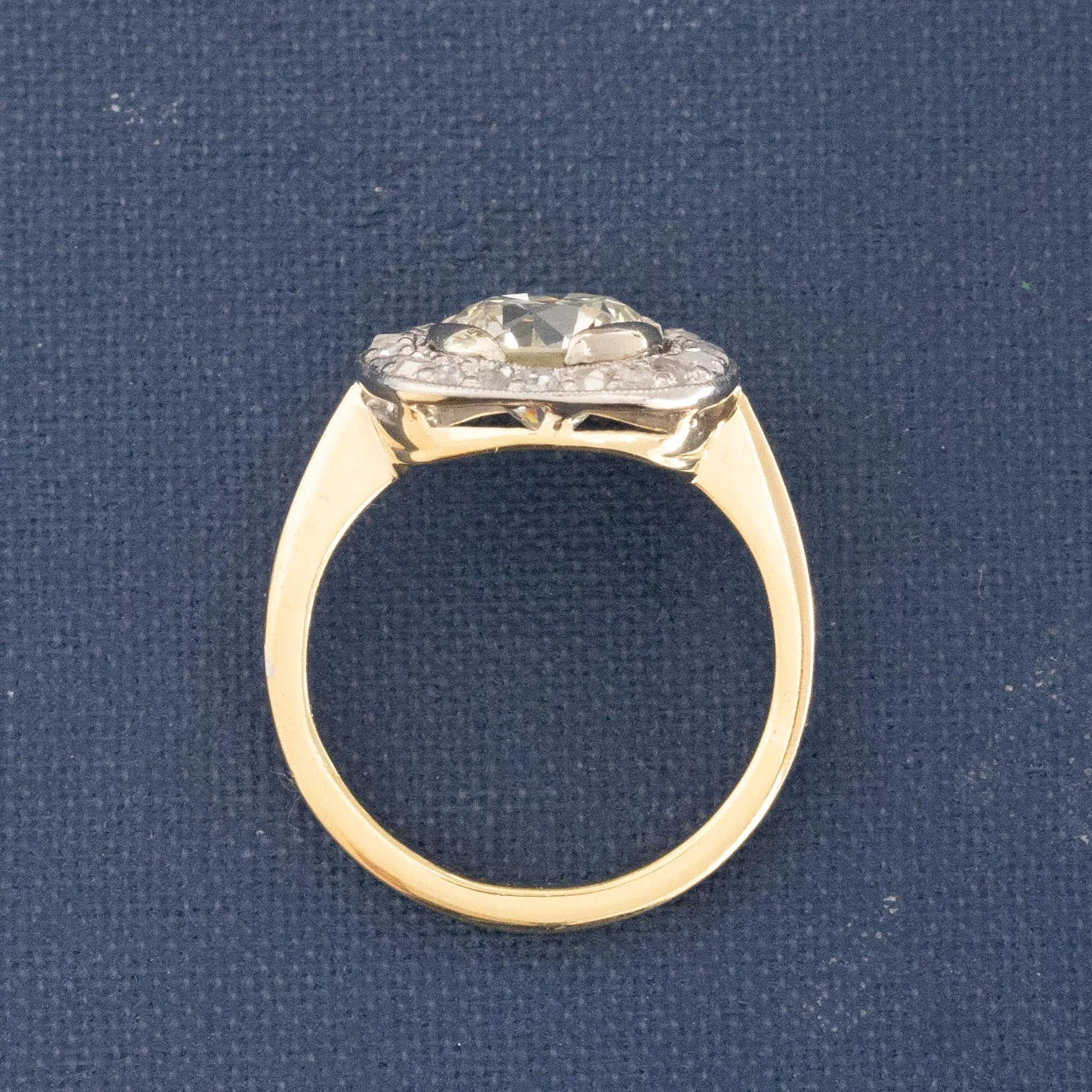 2.38ctw Edwardian Old European Cut Diamond Target Ring