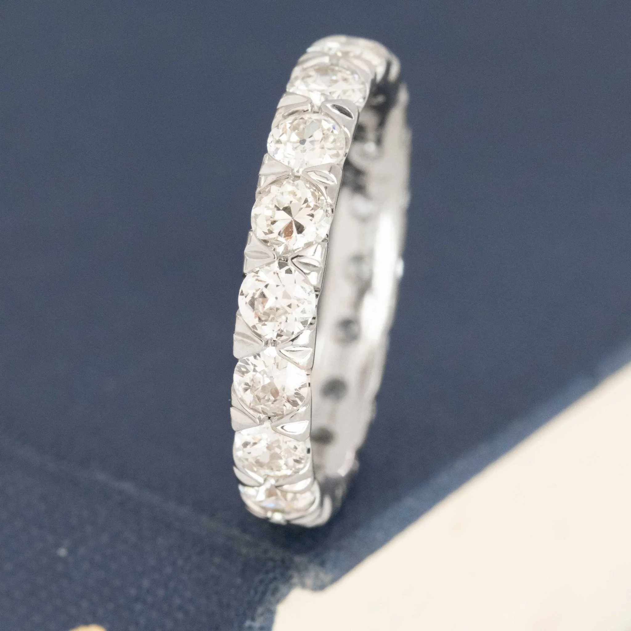 2.46ctw Old European Cut Diamond Eternity Band
